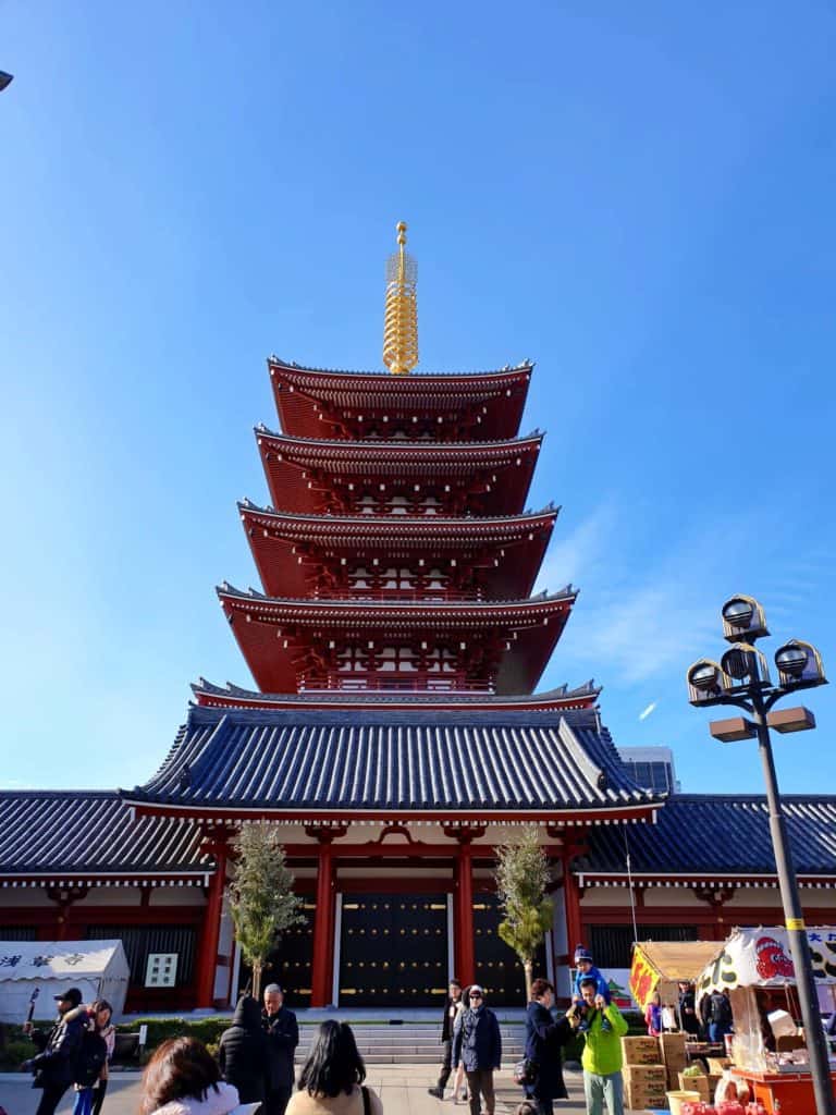 1 day in osaka - tourists walking on the complex of Shitennoji Temple in Osaka