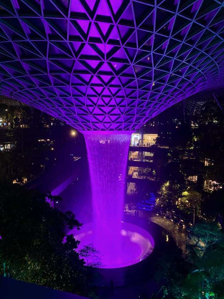 singapore 5 days itinerary - Light & Sound Show of Rain Vortex at Changi Jewel Airport