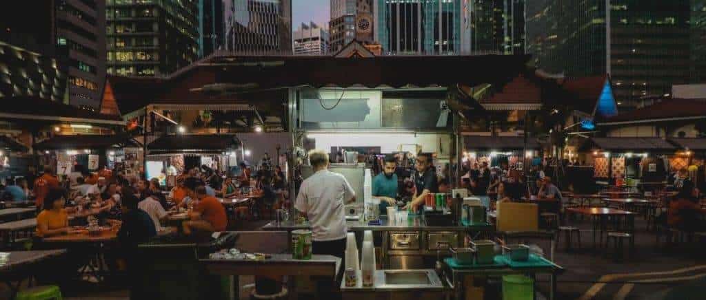 things to do at night singapore hawker centre