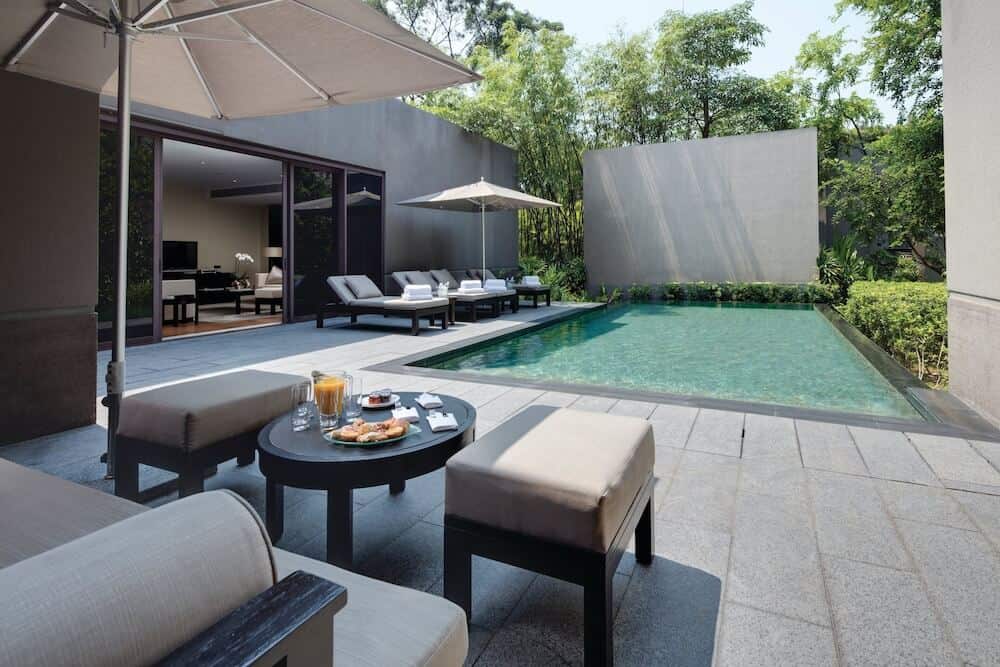 singapore hotel with private pool - capella singapore