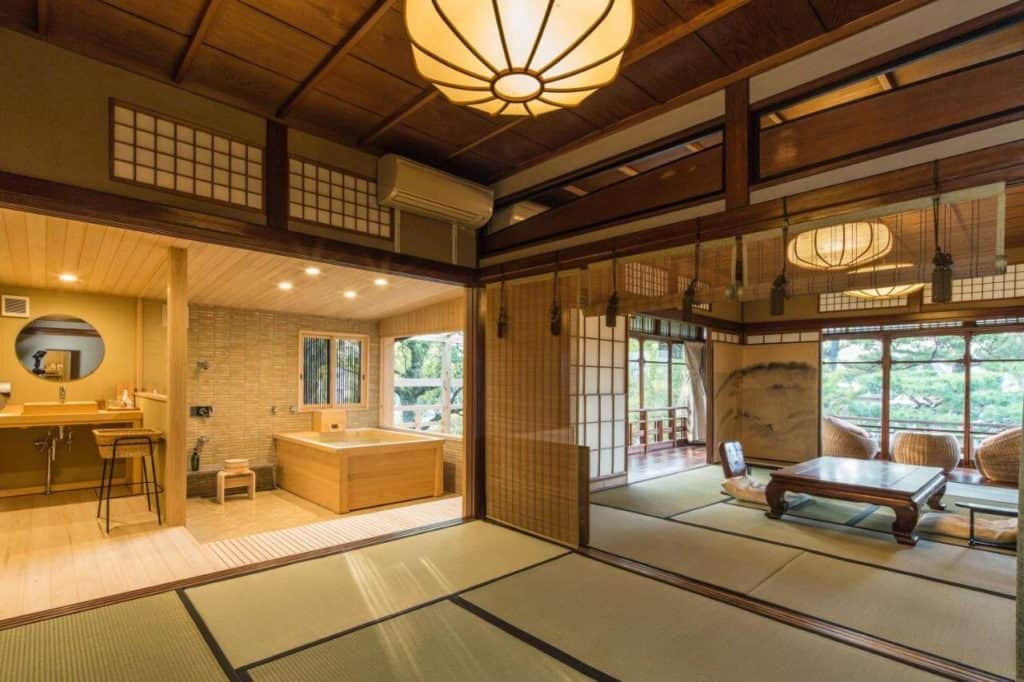 ryokan-private-onsen-kyoto- traditional Japanese room at Ryokan Yachiyo