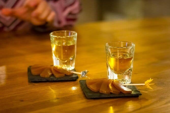 SAKE TASTING TOUR - enjoy whisky and snacks at the bar during the Kyoto Luxury Sake, Whisky and Cocktail Tour
