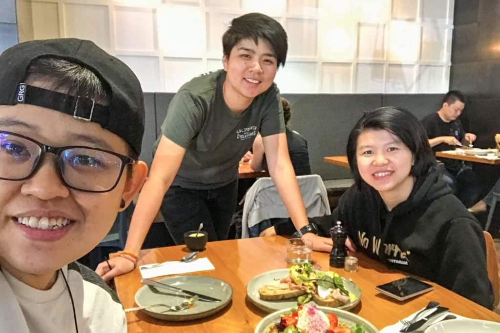 best instagrammable cafes in singapore - me and my friends in a cafe