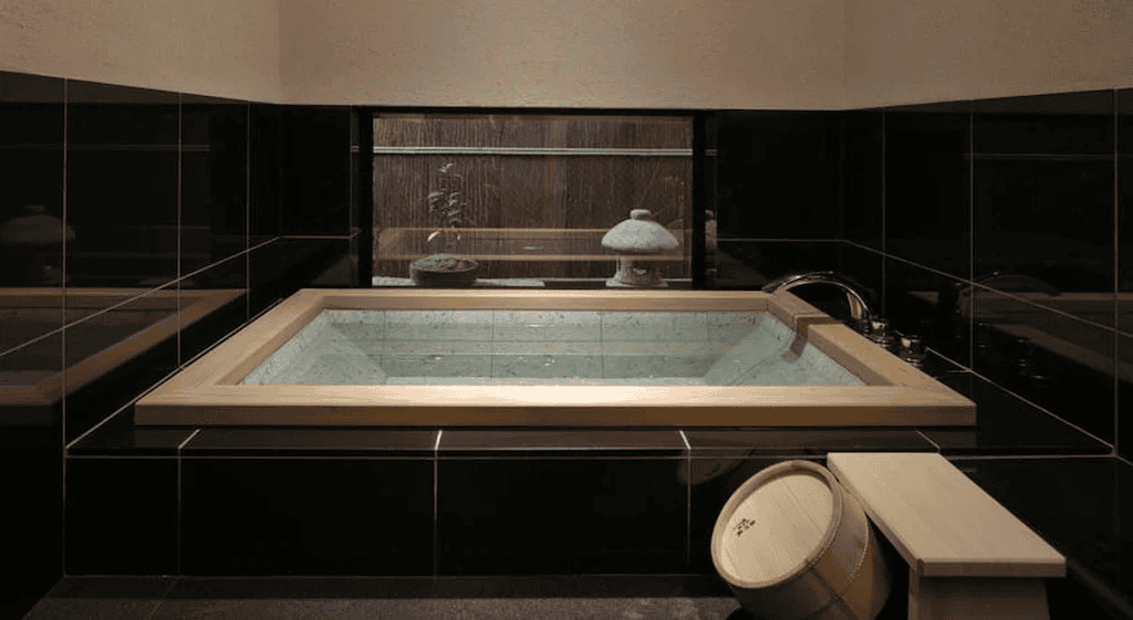 best kyoto hotels - you can enjoy private hot tub at  Kyomachiya Ryokan Sakura Urushitei 